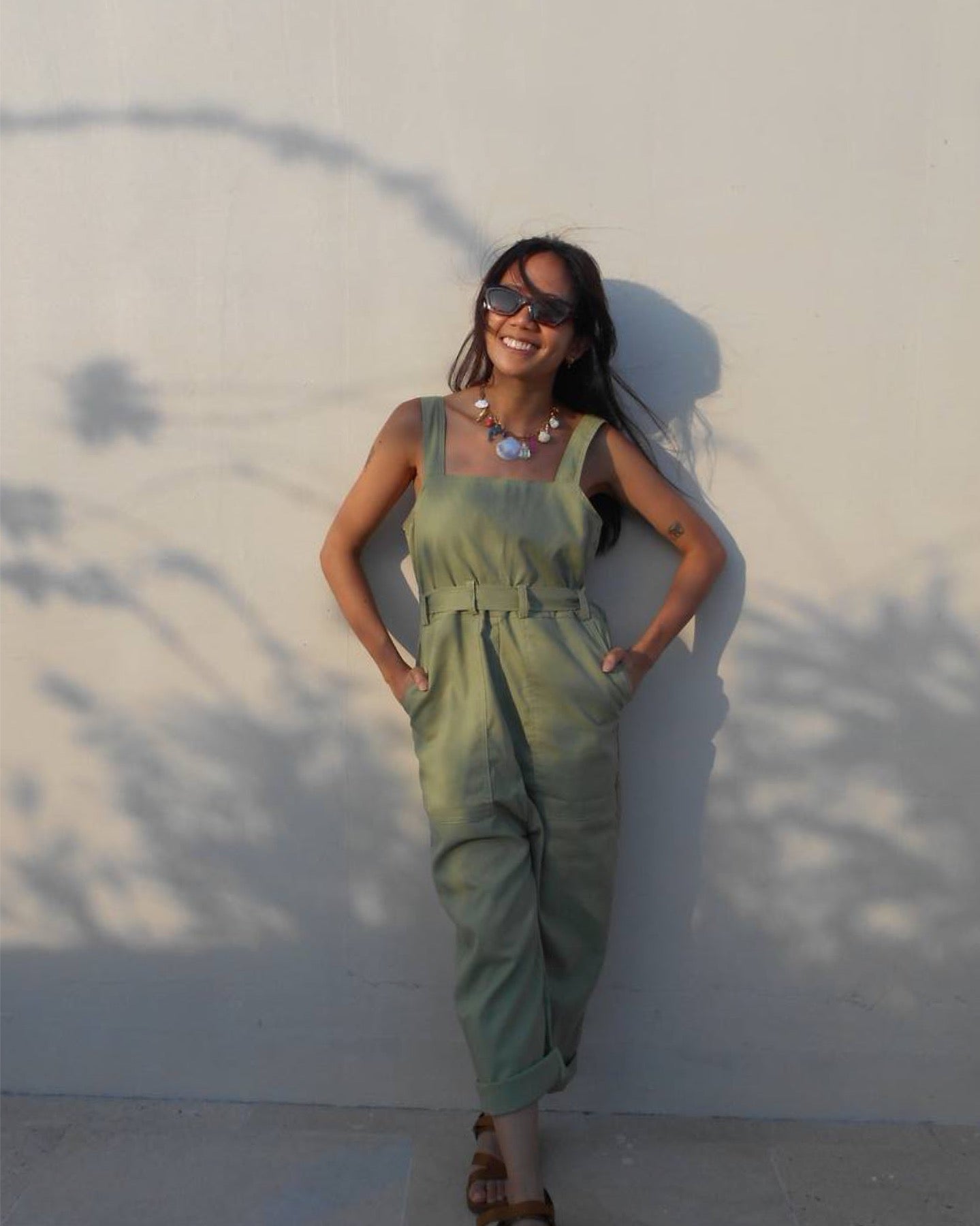 Sunday Market Jumpsuit in Sage